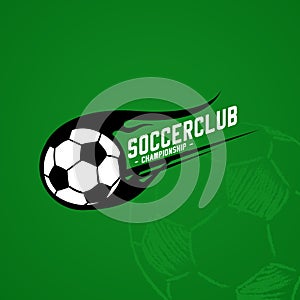 Soccer ball logo background vector illustration