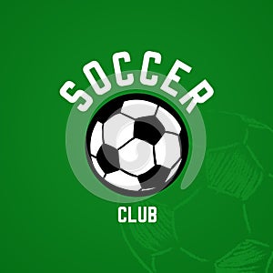 Soccer ball logo vector illustration modern style