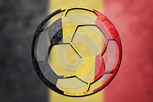 Soccer ball national Belgium flag. Belgian football ball.