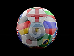 Soccer ball national flags