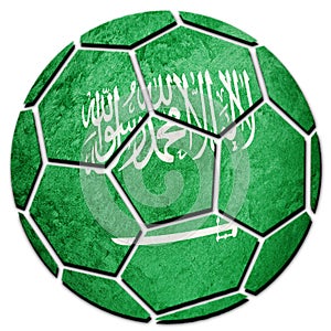 Soccer ball national Saudi Arabia flag. Saudi Arabia football ba