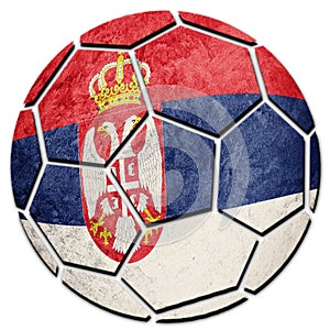 Soccer ball national Serbian flag. Serbia football ball.