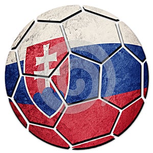 Soccer ball national Slovak Republic flag. Slovak Republic football ball.