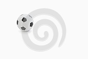 Soccer ball over white background