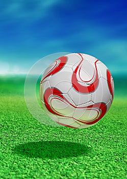 Soccer ball with path