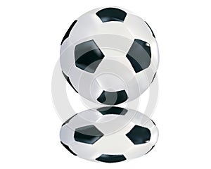 Soccer ball with reflection