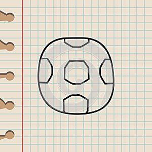 soccer ball sketch icon. Element of education icon for mobile concept and web apps. Outline soccer ball sketch icon can be used fo