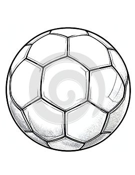 Soccer Ball Splendor Coloring Page: Sporting Finesse