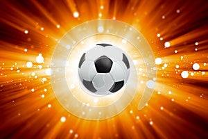 Soccer ball, spotlights