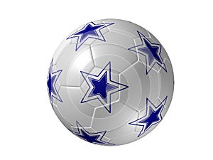 Balón de fútbol estrellas azul 