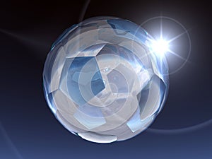Soccer ball with and sun
