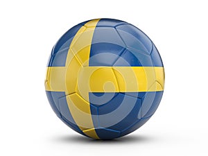 Soccer ball Sweden flag