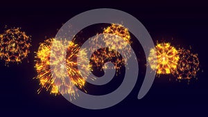 soccer ball symbol particle fire works effect animation