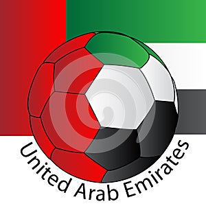 Soccer ball of UAE with UAE Flag theme 