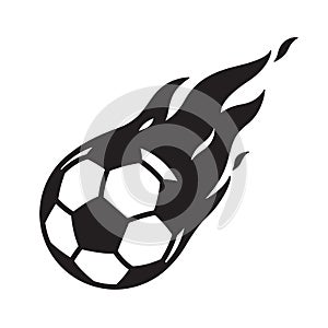 Soccer ball vector football logo icon fire symbol illustration cartoon graphic