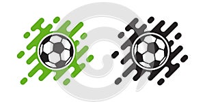 Soccer ball vector icon isolated on white. Football ball icon