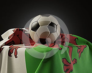 Soccer Ball And Wales Flag