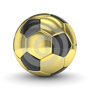 Soccer ball on white. 3D rendering.