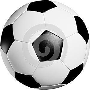 Soccer ball on white background