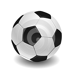Soccer ball on white background.