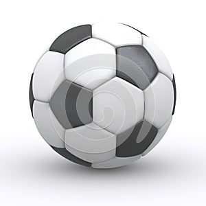 Soccer ball on white background