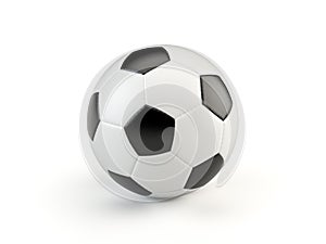 Balón de fútbol en blanco 