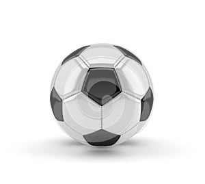 Classic soccer ball on white background 3D photo