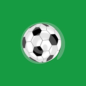 Soccer ball with white and black rhombuses