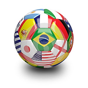 Soccer Ball with World Cup Team Flags