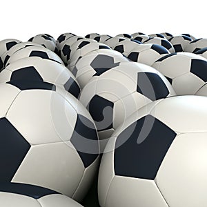 Soccer balls arrangement