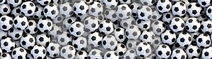 Soccer balls background