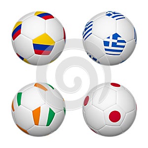 Soccer balls of Brazil 2014, group C