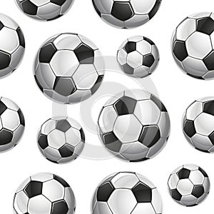 Soccer Balls Seamless pattern.