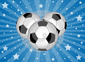 Soccer balls with stars