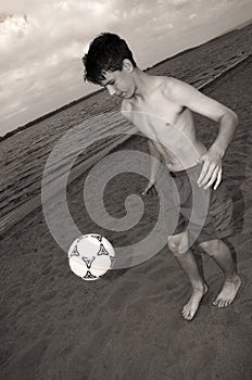 Soccer on the beach