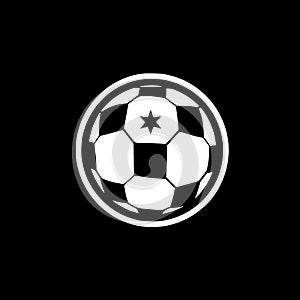 Soccer - black and white vector illustration