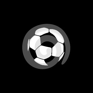 Soccer - black and white vector illustration