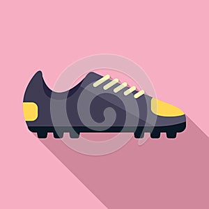 Soccer boot sole icon flat vector. Sport shoe