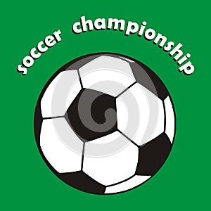 Soccer championship, banner, vector icon