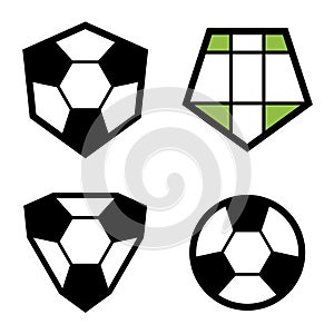 Soccer club emblem ball