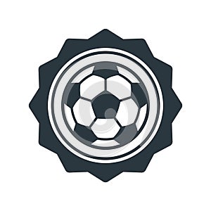 Soccer club emblem. Football badge star logo