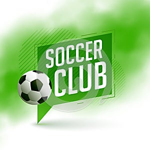 soccer club league background with realistic football