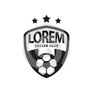 Soccer Club Logo Vector Template Design Illustration