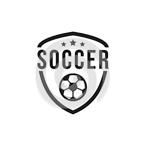 Soccer Club Logo Vector Template Design Illustration