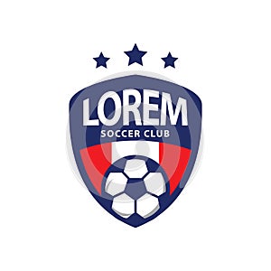 Soccer Club Logo Vector Template Design Illustration