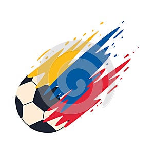 soccer colombia ball grunge flag