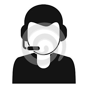 Soccer commentator icon, simple style