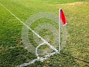 Soccer Corner Flag and Boundary Lines