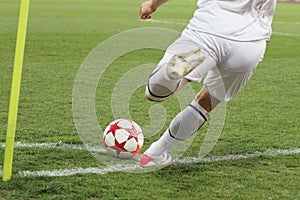 Soccer corner kick photo