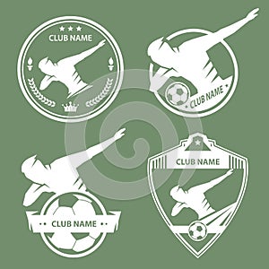 Soccer dance emblem logo